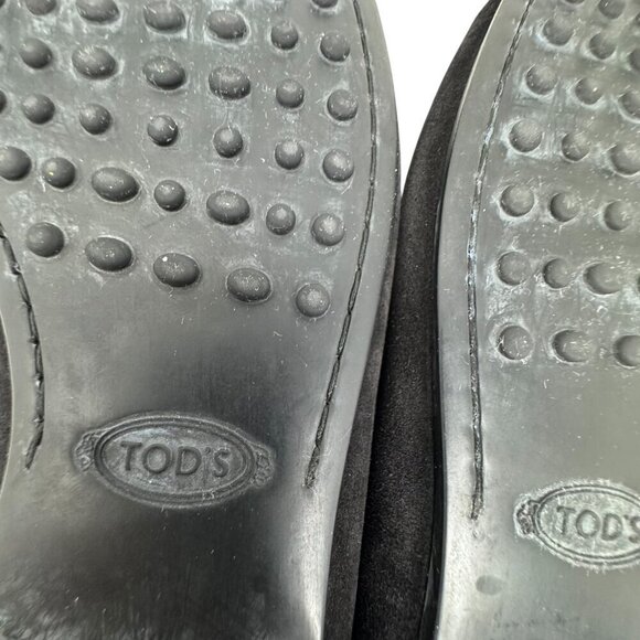Tods Mens City Gommino Driving Shoes Double T black suede leather size 9 loafers main image 14